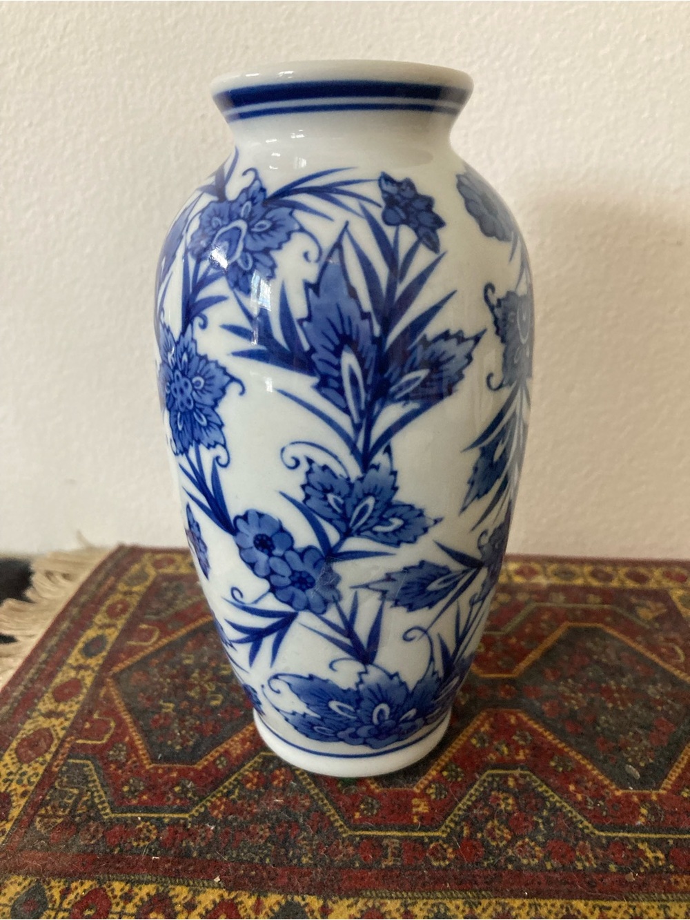 Bombay Blue and White Floral Ceramic Vase